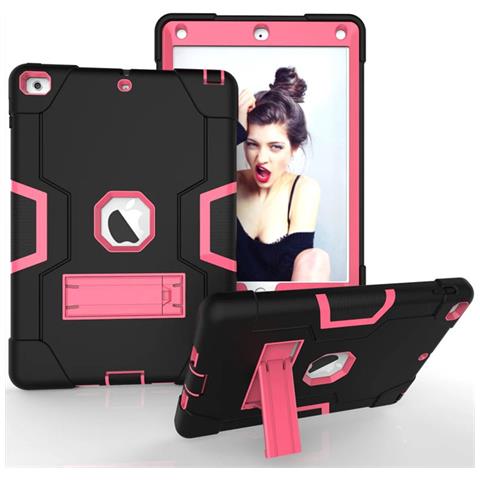 Custodia Per Ipad Mini 4/5 Con Supporto, Resistente Agli Urti, Rosa E Nero - Foto 1