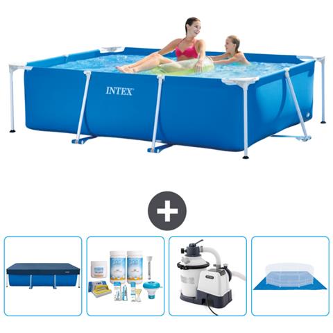 Piscina Fuori Terra - Rettangolo - 220x150x60 Cm - Blu - Include Accessori Coordinati Cb59 - Foto 1