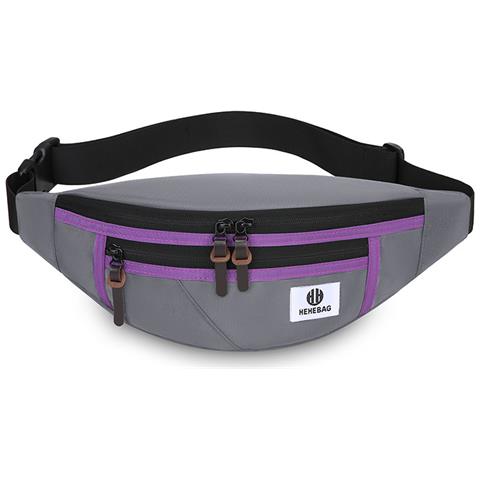 Elegante Marsupio In Tessuto Oxford Grigio Da Uomo - Trasporto Versatile Grey - Foto 1