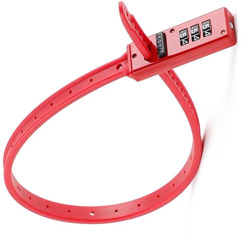 Lucchetto Per Cavo Bici, Lucchetto Combinato Resettabile Red - Foto 3