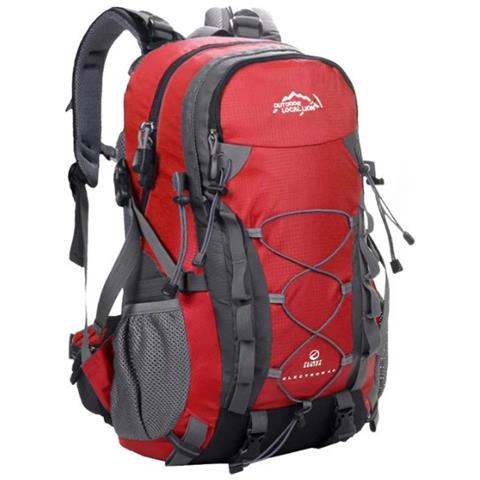 Zaino da Trekking Impermeabile Multiuso 40 Litri 50x32x15 cm Rosso - Foto 1