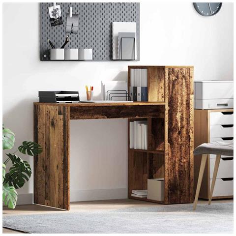 Scrivania da Scrittura Legno invecchiato Legno ingegnerizzato - Foto 2