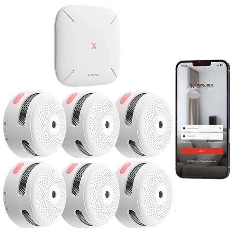 KIT 6x Sensori Fumo Link+PRO a batteria sostituibile con centralina RF - Foto 1