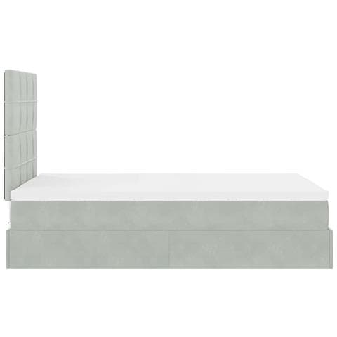 Struttura Letto Pouf con Materassi 120x200 cm Velluto - Foto 9