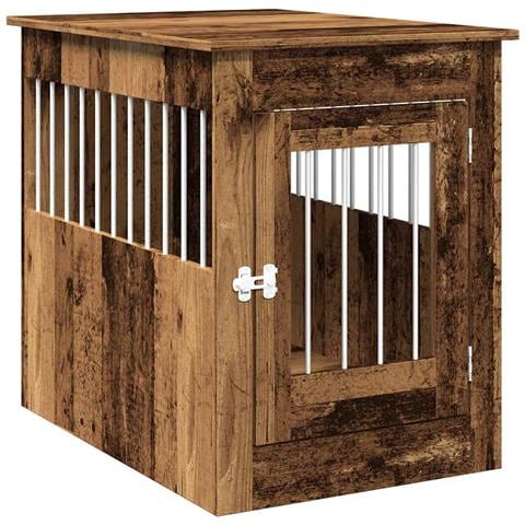Gabbia Cani da Arredamento Legno Antico Legno Multistrato - Foto 1
