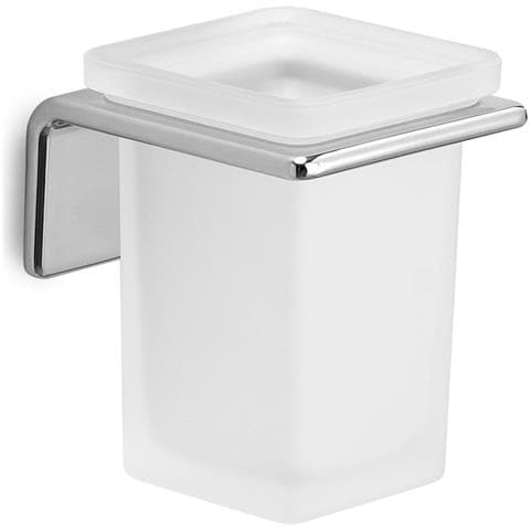 Portaspazzolini Da Muro In Ottone, Acciaio Inox Aisi 304 E Cromall A910 Serie Il Giglio Cromato - Foto 1