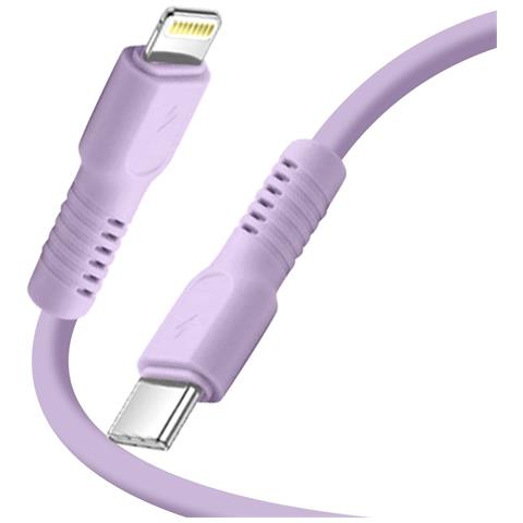 Cavo Di Ricarica E Sincronizzazione Usb-c A Lightning Da 2,4 A, 27 W, 1,8 M, Viola - Foto 1