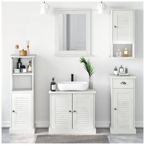 Set di mobili per il bagno con porta VIGO 5 pcs bianco anticato - Foto 2