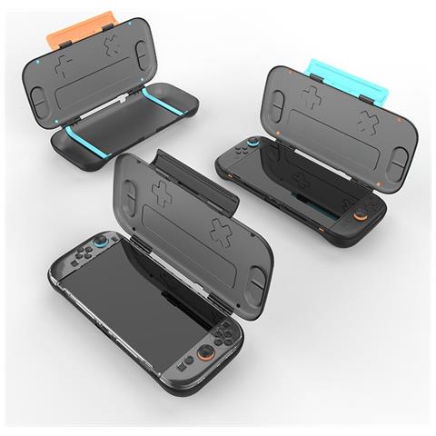 Custodia Protettiva A Croce Per Nintendo Switch 2 - Guscio In Cristallo Nero, Antiurto E Antigraffio - Foto 6