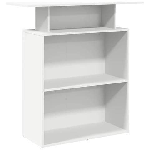 Banco Reception Bianco 100x40x104 cm in Legno Multistrato - Foto 1