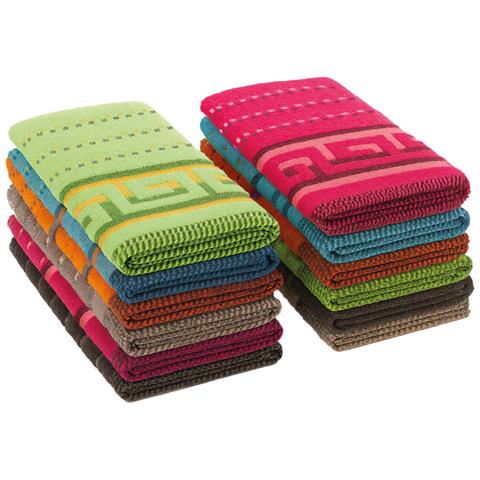 Pc1192-12 Strofinacci Cucina 100% Cotone Spugna, Set 12 Panni Da Cucina 50x50cm Multicolore - Foto 1