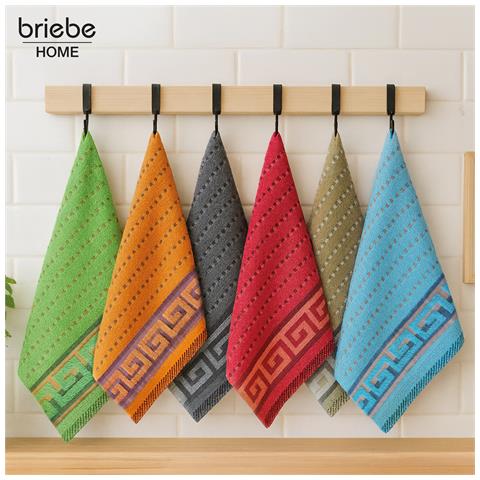 Pc1192-12 Strofinacci Cucina 100% Cotone Spugna, Set 12 Panni Da Cucina 50x50cm Multicolore - Foto 2