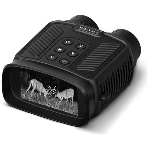 Binocolo Visione Notturna 4k - Telescopio Digitale rarossi Ad Alta Definizione Per Campeggio, Birdwatching E Caccia Black - Foto 1