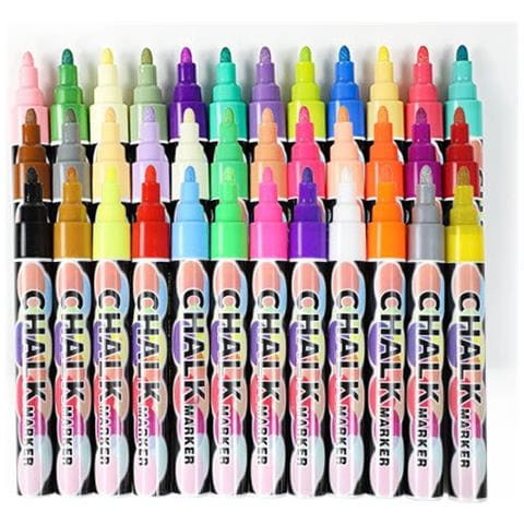 Pennarelli Fluorescenti 36 Colori - Evidenziatori Neon Per Lavagna A Led - Foto 1
