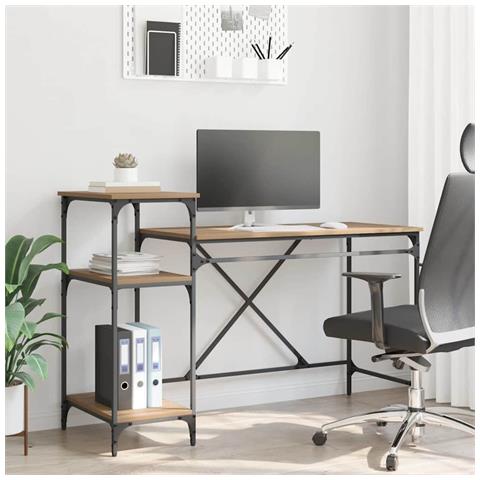 Scrivania Rovere artigianale 135 x 50 x 90 cm Legno multistrato - Foto 2