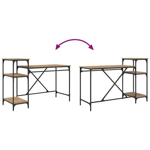 Scrivania Rovere artigianale 135 x 50 x 90 cm Legno multistrato - Foto 9