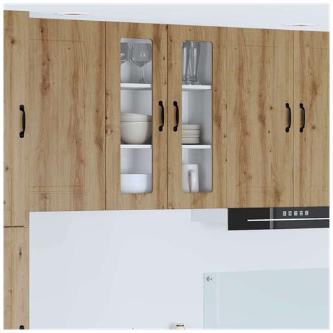 Pensile cucina con porta Rovere artigianale 60 x 31 x 80 cm - Foto 2