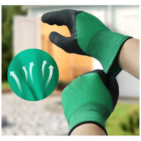 Guanti Da Giardinaggio Per Piantare E Potare - Guanti Da Lavoro Antiscivolo Rivestiti In Lattice Espanso - Foto 2
