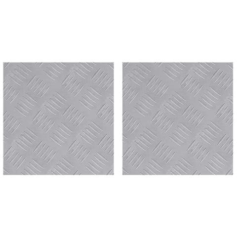 Dischi Quadrati 2 pcs Argento 30 x 30 cm Alluminio - Foto 1