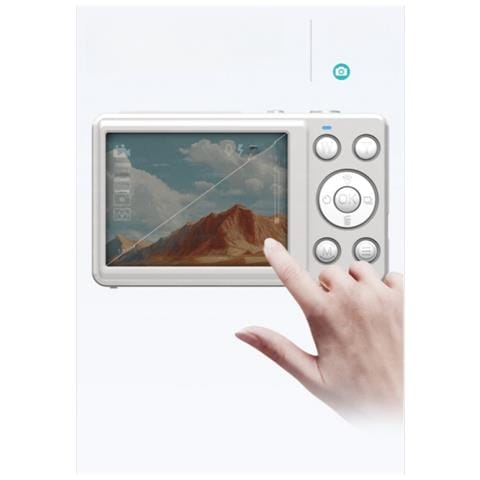 Fotocamera Digitale 4k 64mp Con Zoom 18x - Fotocamera Da Viaggio Per Selfie Entry-level White - Foto 7
