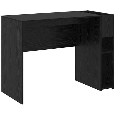 Scrivania Rovere Nero 109 x 50 x 78 cm Legno multistrato - Foto 1