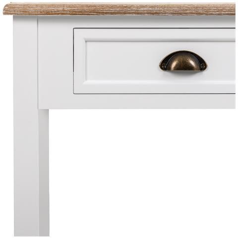 Mobile Da Ingresso In Legno Con 2 Cassetti E 1 Ripiano Bianco 100x40x78 - Foto 8