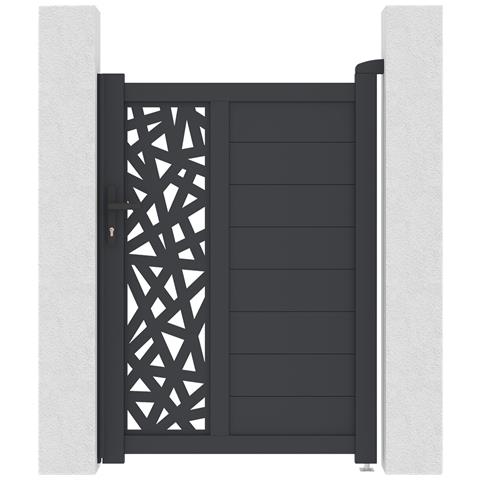 Cancello 1m Ruivo H. 140cm Alluminio Grigio - Foto 1