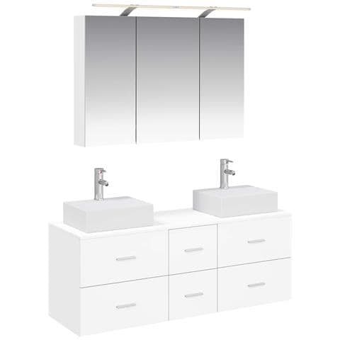 Set di mobili per il bagno 4 pcs Bianco - Foto 1