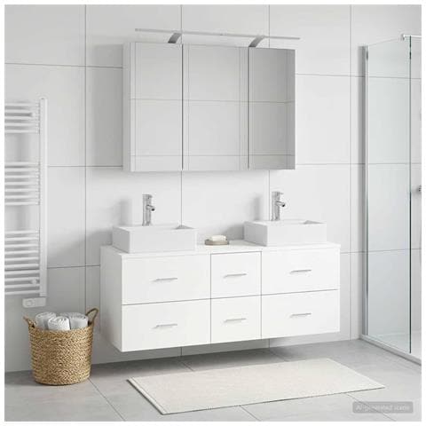 Set di mobili per il bagno 4 pcs Bianco - Foto 2