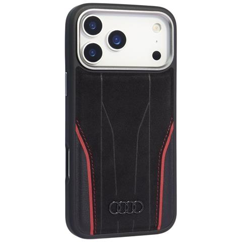 Custodia Per Iphone 17 Pro Nera In Pelle Naturale Magsafe Audi R8 - Foto 1