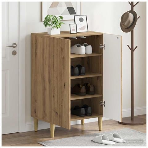Mobile per scarpe ARNHEM 59,5 x 39,5 x 90 cm Rovere Artigianale - Foto 2