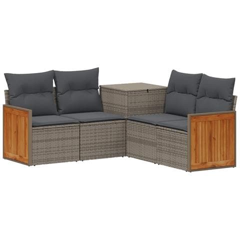Set di divani 5 pz Grigio e Grigio Scuro - Foto 1