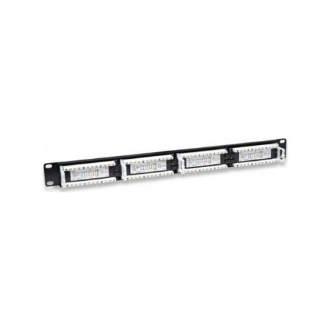 Patch Panel UTP 24 Posti RJ45 Cat. 5E - Foto 1