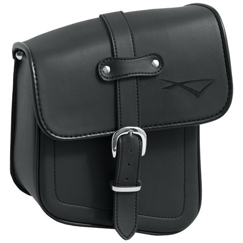 Borsa Bisaccia Moto Custom Chopper Idroreppelente Nero Laterale Destra Telaio - Foto 1