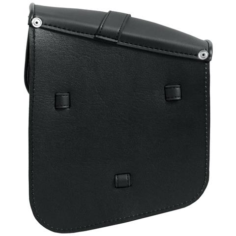 Borsa Bisaccia Moto Custom Chopper Idroreppelente Nero Laterale Destra Telaio - Foto 3