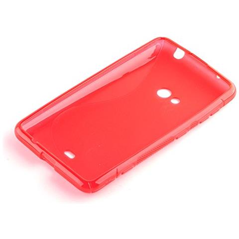 Custodia Compatibile Con Nokia Lumia 625 In Rosso Cremisi - Coperchio Protettivo In Silicone Tpu Flessibile - Foto 2