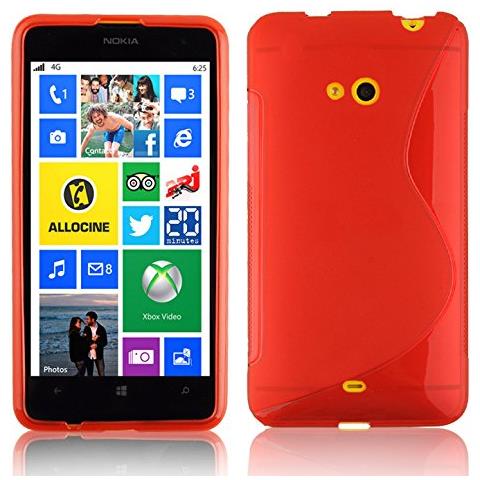 Custodia Compatibile Con Nokia Lumia 625 In Rosso Cremisi - Coperchio Protettivo In Silicone Tpu Flessibile - Foto 1