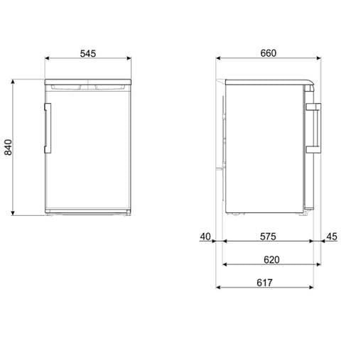Frigorifero Monoporta FA120E Classe E Capacità Lorda / Netta 121/114 litri Colore Bianco - Foto 5