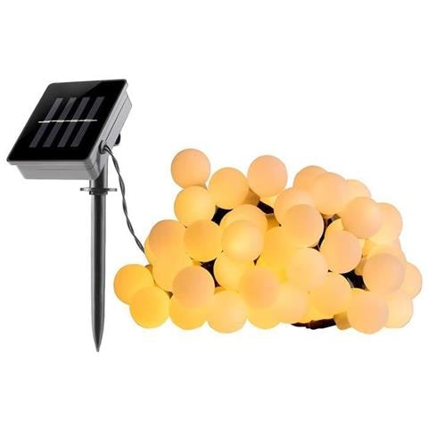 Lumi Garden Corda Solare Per Palline Billy Solar - Luce Bianca - 60 Palline - 700 Cm - Foto 1
