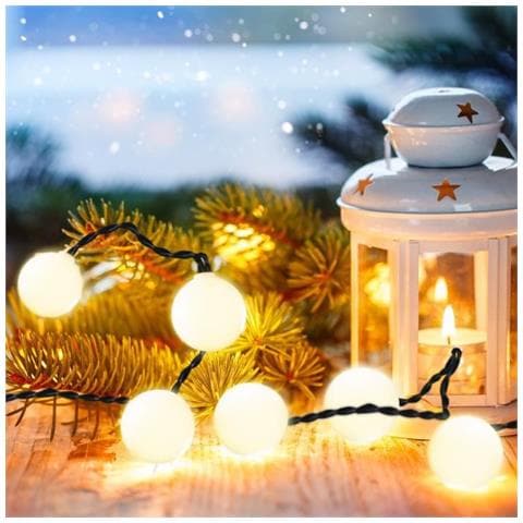Lumi Garden Corda Solare Per Palline Billy Solar - Luce Bianca - 60 Palline - 700 Cm - Foto 2