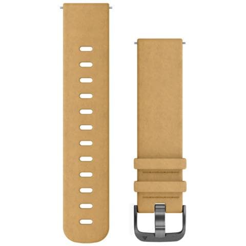 Quick Release Band - Uhrarmband - 127 - 204 Mm - Tan Suede, Slate Hardware - Fr Approach S40, Foreathlete 645 Music, Forerunner 645, Vvoactive 3 Music, Vvomove Hr - Foto 1