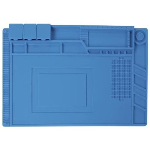 VIDAXL Tappeto per Saldatura in Silicone 45x30 cm Blu