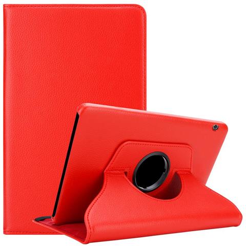 Cadorabo Custodia Per Tablet Compatibile Con Huawei Mediapad T5 10 (10.1"" Zoll) In Rosso Papavero - Coperchio Protettivo Senza Auto Wake Up, Con Funzione Stand E Chiusura A Fascia Elastica - Foto 1