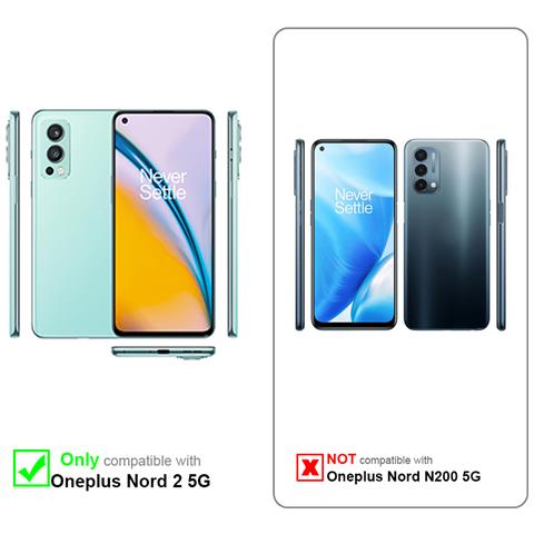 Custodia Compatibile Con Oneplus Nord 2 5g In Nero Di Notte - Coperchio Protettivo In Design Flip Con Chiusura Magnetica - Foto 2