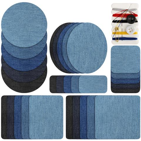 Toppe Termoadesive Per Riparazione Jeans 30 Pz Denimblue - Foto 1
