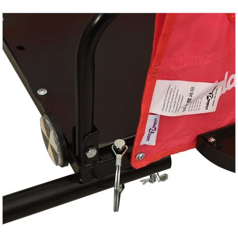 Rimorchio Per Bici Da Carico Rosso In Tessuto Oxford E Ferro - Foto 10