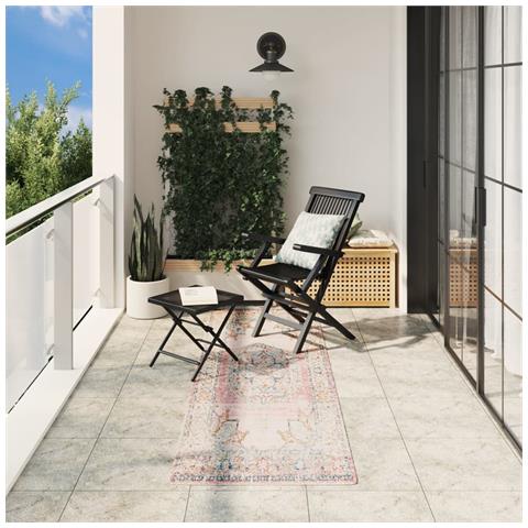 Tappeto Interni E Esterni Design Vintage Multicolore 80x250cm - Foto 1