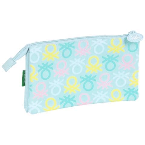 Astuccio Scuola Benetton Fantasy Blu Cielo (22 X 12 X 3 Cm) - Foto 1