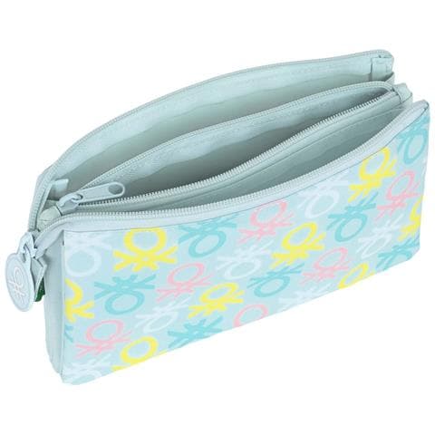 Astuccio Scuola Benetton Fantasy Blu Cielo (22 X 12 X 3 Cm) - Foto 3