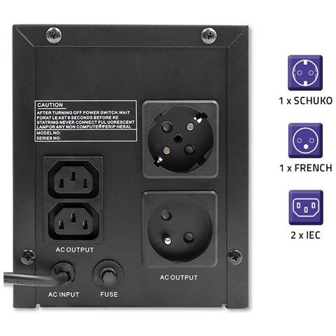 Gruppo Di Continuità Interattivo Ups Qoltec 53776 900 W - Foto 7